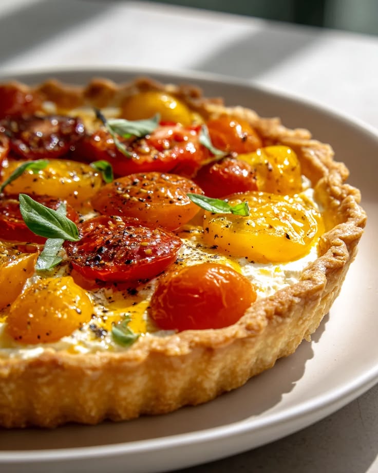 Quiché de cherry y espinaca