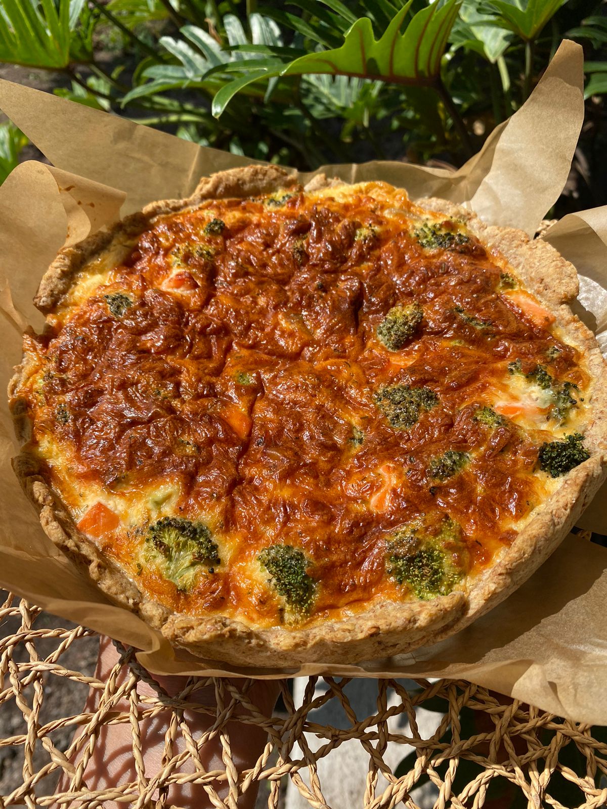 Quiché de trucha y brócoli